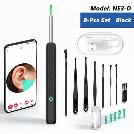 Visual Ear Wax Cleaner with Camera Safe Earwax Removal Endoscope with 5M Camera Luminous Otoscope Ear Cleaning Tools Ear Care