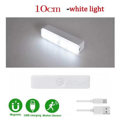 LED Motion Sensor under Cabinet Light USB Rechargeable LED Night Light for Closet Cabinet Kitchen Wardrobe Cupboard