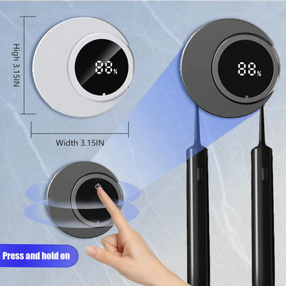 Smart Toothbrush Holder & Wall Mounted Toothbrush Holders, LED Automatic Sensing Toothbrush Cleaner for Home and Travel