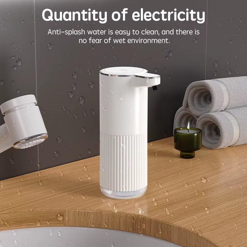 HQ Automatic Soap Dispenser Bathroom Accessories Automatic Liquid Soap Dispenser 360ML TYPE-C White 4 Level Foam Soap Dispenser