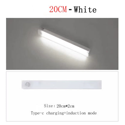 LED Motion Sensor under Cabinet Light USB Rechargeable LED Night Light for Closet Cabinet Kitchen Wardrobe Cupboard